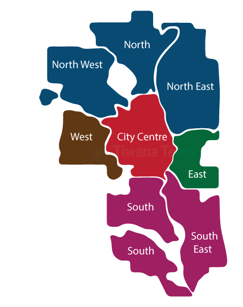 Calgary quadrants colorized